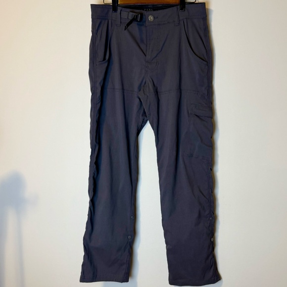 PrAna Breath Women’s Hiking Pants XS/30L Dark Gray Adjustable Belt Outdoor - Picture 1 of 12